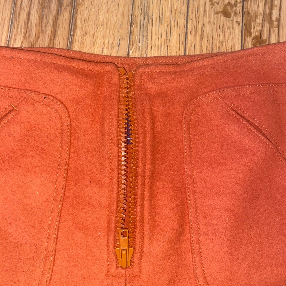 Gap suede orange skirt size 10